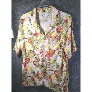 Spongebob Squarepants Hawaiian Shirt Mens X-LARGE Short Sleeve Pineapple